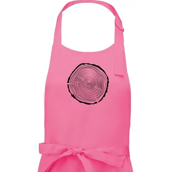 Kuchyňská zástěra Letokruhy 45 bez věku - Pánská zástěra na vaření - Univerzální velikost ( Růžová )
