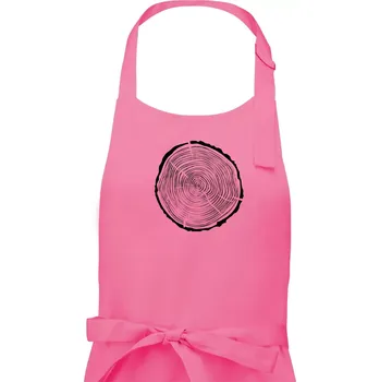 Kuchyňská zástěra Letokruhy 40 bez věku - Pánská zástěra na vaření - Univerzální velikost ( Růžová )