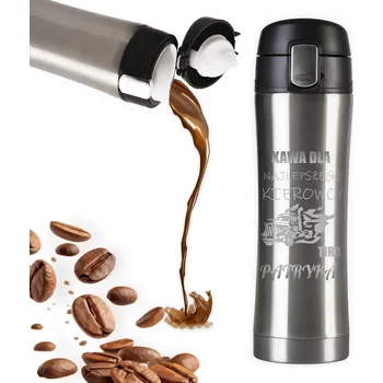 Termohrnek Dárek Na Urodziny Termohrnek 400ml stříbrný s gravírováním