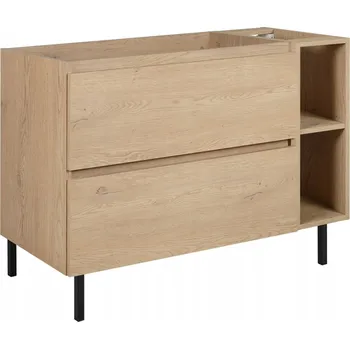 Koupelnový nábytek Koupelnová skříňka pod umyvadlo 100 cm Regál Přední Strana Dub Světlý Nohy