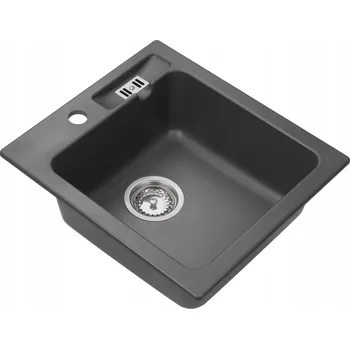 Granitový dřez Jednokomorový granitový dřez Moderno Martha šedý