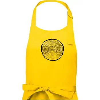 Kuchyňská zástěra Letokruhy 30 bez věku - Pánská zástěra na vaření - Univerzální velikost ( Žlutá )