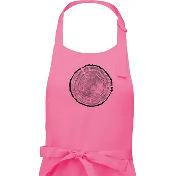 Kuchyňská zástěra Letokruhy 90 bez věku - Dámská zástěra na vaření - Univerzální velikost ( Růžová )