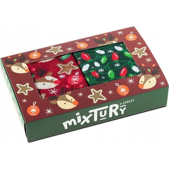 Dámské ponožky Ponožky Vánoční dámské ZOOKSY 36-40 veselé barevné SADA 2 párů