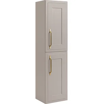 Šatní skříň Závěsná koupelnová skříňka s kašmírovým sloupkem, 136 cm, rámeček, čela MDF