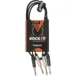 Bespeco ROCKIT Stereo Cable 2x Jack Mono - 2x Jack Mono 5 m + prodloužená záruka 3 roky