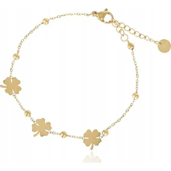 Náramek ZLATÝ NÁRAMEK Z CHIRURGICKÉ OCEL 316L S JETELÍČKY