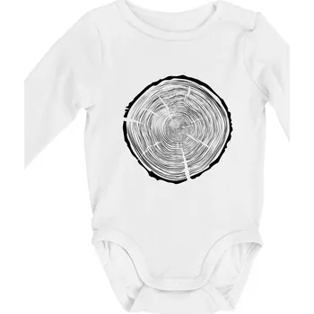 Letokruhy 95 bez věku - Body kojenecké s dlouhým rukávem - Dlouhý r. 3-6 měs ( Bílá )