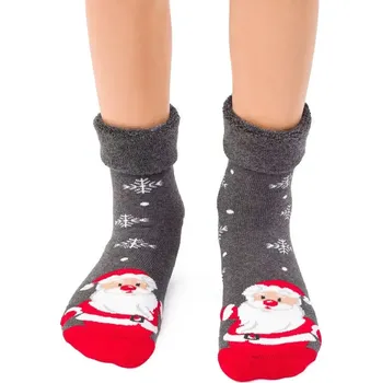 Dětské froté ponožky Santa II - 32-34 / šedá