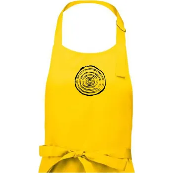 Kuchyňská zástěra Letokruhy 10 bez věku - Pánská zástěra na vaření - Univerzální velikost ( Žlutá )