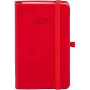 Diář Kalendarz 2026 A6 Memofix TDW czerwony