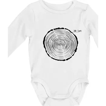 Letokruhy - 30 - Body kojenecké s dlouhým rukávem - Dlouhý r. do 3 měs ( Bílá )