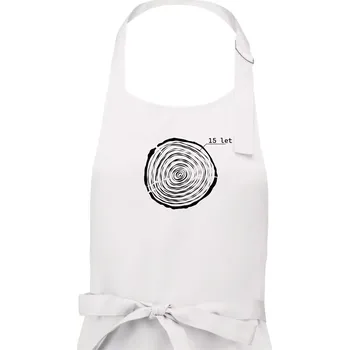 Kuchyňská zástěra Letokruhy - 15 - Pánská zástěra na vaření - Univerzální velikost ( Bílá )