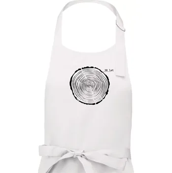Kuchyňská zástěra Letokruhy - 30 - Dámská zástěra na vaření - Univerzální velikost ( Bílá )