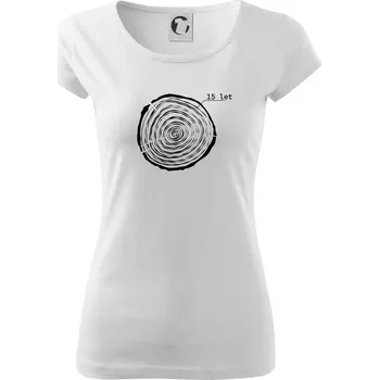 Dámské tričko Letokruhy - 15 - Dámské triko Pure - XS ( Bílá )