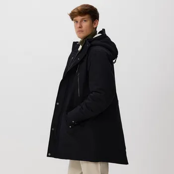 Reserved - Dlouhá parka s kapucí - černý - 469EW-99X - 469EW-99X-XXL