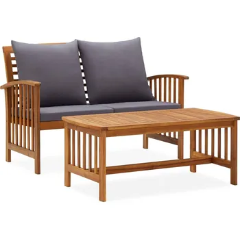Zahradní sestava zahrada-XL 2dílná zahradní sedací souprava s poduškami masivní akácie 310264