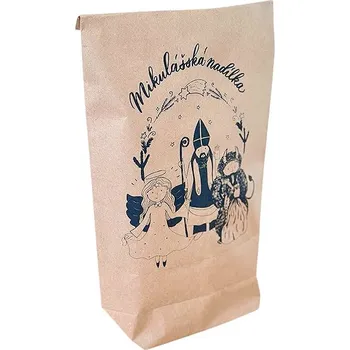 Dárková taška Be Nice Mikulášský sáček, přírodní, 5 ks