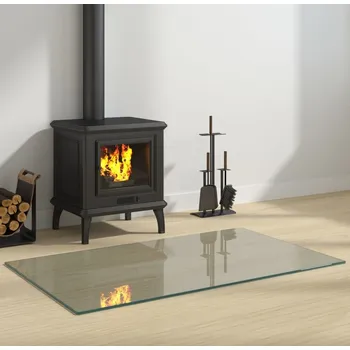 Krbová kamna vidaXL Skleněná deska pod kamna obdélníková 100 x 60 cm [324124]