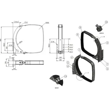 Palivová nádrž Montážní sada palivové nádrže 710x690 901754, , ,