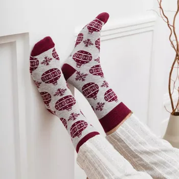 Pánské ponožky Pánské ponožky Vánoční koule - 41-43 / světle šedý melír