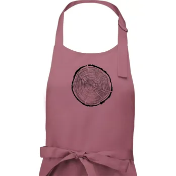 Kuchyňská zástěra Letokruhy 40 bez věku - Pánská zástěra na vaření - Univerzální velikost ( Starorůžová )