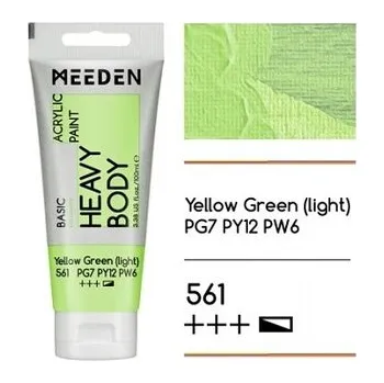 Výtvarná barva Akrylová barva Meeden 100ml – 561 Yellow Green Light