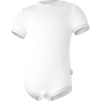 Little Angel Body tenké KR Outlast® - bílá/pruh bílošedý melír Velikost: 74