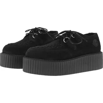 Dámské lodičky boty s klínem unisex - BLACK SUEDE - NEVERMIND - UL 49 BLKUMDSUEDE - 38