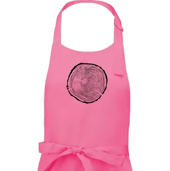 Kuchyňská zástěra Letokruhy 75 bez věku - Pánská zástěra na vaření - Univerzální velikost ( Růžová )