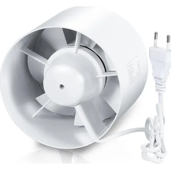 Domácí ventilátor POTRUBNÍ KOUPELNOVÝ DOMÁCÍ VENTILÁTOR TICHÝ FIØ150 SE ZPĚTNOU KLAPKOU