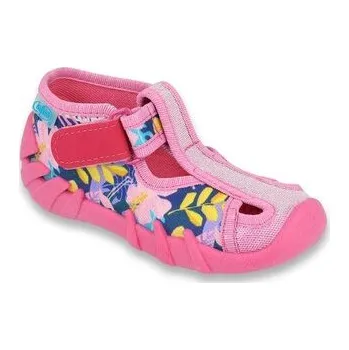 Dívčí bačkory 190P097 18 - dívčí bačkorky Befado 1SZ, květy 190P097_23