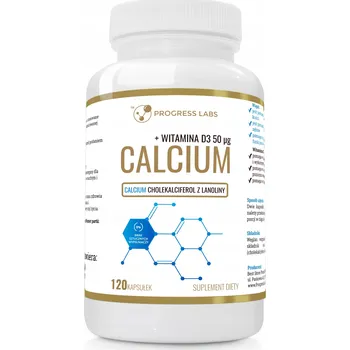 Doplněk stravy Progress Labs Vápník + Vitamín D3 kapsle 120 ks