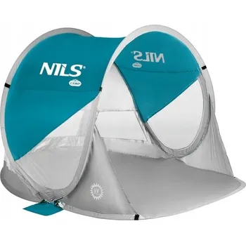 vybavení na pláž Plážový Stan Nils Camp , vodotěsný, šedý, s krytem, k sestavení vlastním sestavením