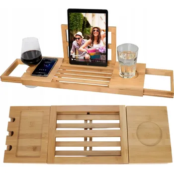 Koupelnový nábytek POLICE DO KOUPELNY, NÁSTAVEC NA VANU, BAMBUSOVÁ DESKA ROZKLÁDACÍ