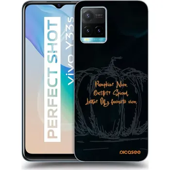Pouzdro na mobilní telefon Picasee silikonový průhledný obal pro Vivo Y33s - Pumpkin