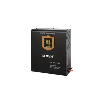 Záložní zdroj Zdroj záložní KEMOT PROsinus-1000 12V 230V 1000VA 700W Black nástěnný
