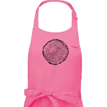 Kuchyňská zástěra Letokruhy 95 bez věku - Dámská zástěra na vaření - Univerzální velikost ( Růžová )