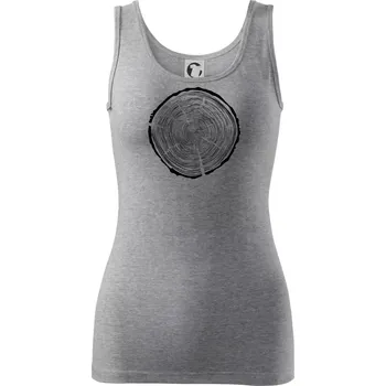 Dámské tričko Letokruhy 95 bez věku - Dámské tílko - XS ( Tmavě šedý melír )