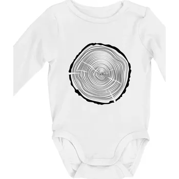 Kojenecký body Letokruhy 45 bez věku - Body kojenecké s dlouhým rukávem - Dlouhý r. do 3 měs ( Bílá )