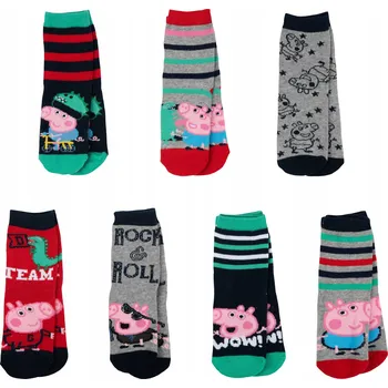 Dětské Ponožky velikost 23/26 prasátko Pepa 7 párů Pepa