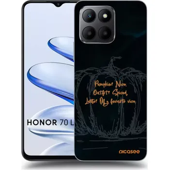 Pouzdro na mobilní telefon Picasee silikonový černý obal pro Honor 70 Lite - Pumpkin