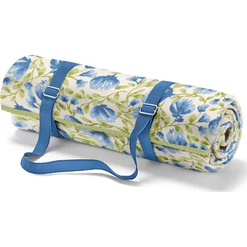 Pikniková deka 680974 - Tchibo - Malá pikniková deka - barva: modrá