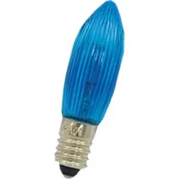 Žárovka Žárovka E-10 14V 3W modrá svíčka pro vánoční řetězy 1ks