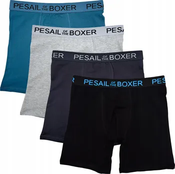 Boxerky 4x PÁNSKÉ DLOUHÉ BOXERKY BAVLNĚNÉ SLIPY PESAIL M
