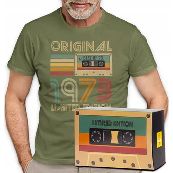 Pánské tričko Tričko k 52. Narozeninám Dárek Pánské Tričko Khaki 1973 + Balení S