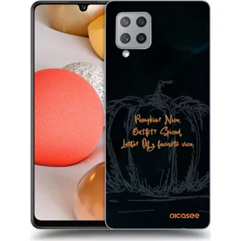 Pouzdro na mobilní telefon Picasee silikonový průhledný obal pro Samsung Galaxy A42 A426B - Pumpkin