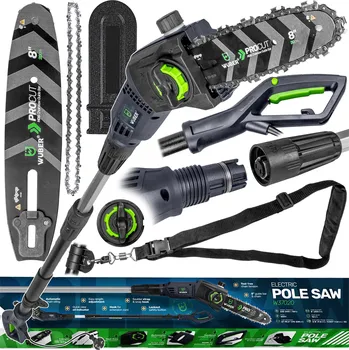 Motorová pila Teleskopická řetězová pila Wuber 800 W, 23 cm s automatickým mazáním
