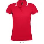 SOL's Collection Polokošile Pasadena Women, piqué, krátký rukáv, dámská COT25057894102-red/white M Červená/bílá