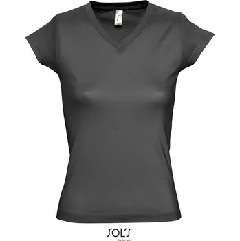 pracovní tričko SOL's Collection Tričko Moon, do V, krátý rukáv, dámské COT25138867003-dark grey L Šedá tmavá